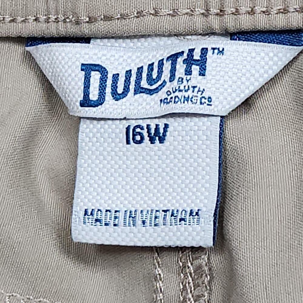 Duluth Trading Co Capri Pants Womens Plus 16W Beige Stretch Cargo Hiking - Picture 7 of 10